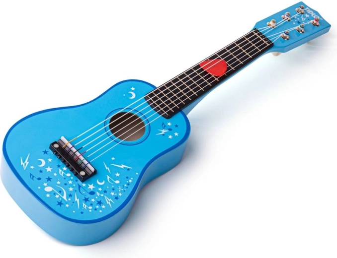Guitare enfant en bois Tidlo Star bleue