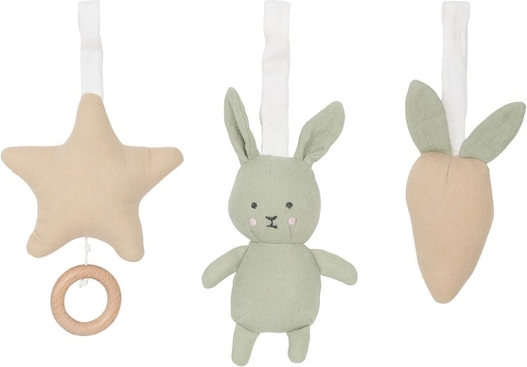 Jabadabado jouets textiles pour arche – lapin, étoile et carotte