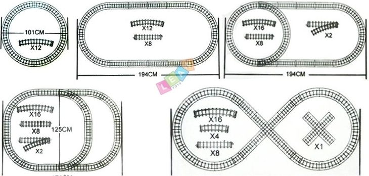 Rails modulables avec aiguillages