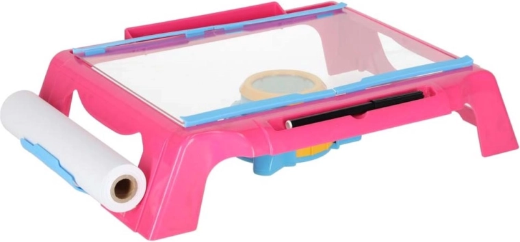Table de dessin pour enfants avec projecteur rose