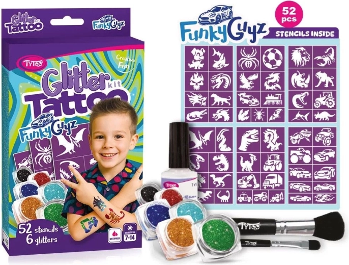 Kit de tatouages pailletés FunkyGuyz
