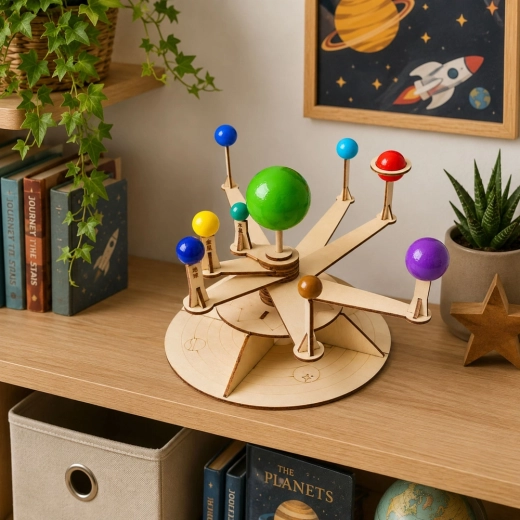 Bras mobiles avec les planètes