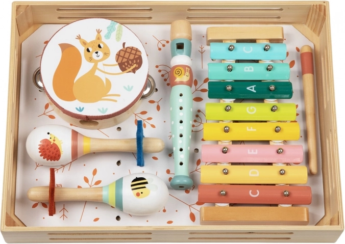Set d'instruments de musique pour enfants Les Animaux de la Forêt