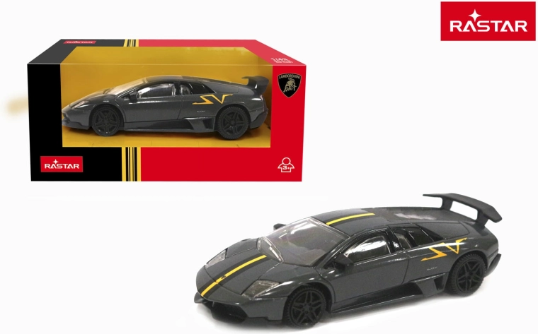 Modèle de voiture Rastar Lamborghini Murciélago LP 670-4 SV Superveloce 1:43 gris