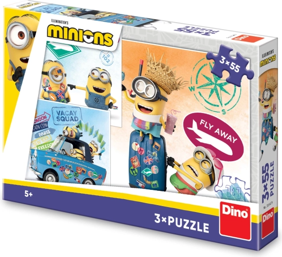 Puzzle Dino Minions 3×55 pièces