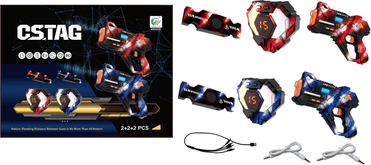 Ensemble de fusils laser avec cibles