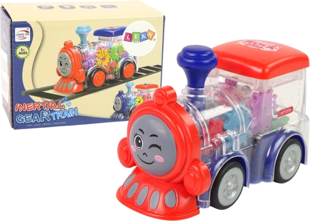 Locomotive Joyeuse pour Enfants LED Lumières Mécanisme à Friction