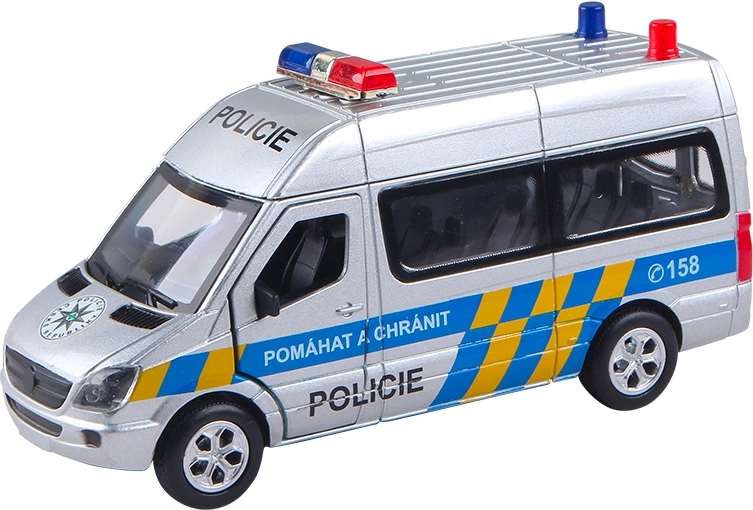 Voiture de police MERCEDES-BENZ 1:32 Police tchèque avec lumière et son sans emballage