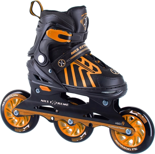 Rollers NILS Extreme à trois roues 100 mm, orange