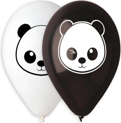Ballon en latex Gemar avec impression panda 30 cm (pastel) - 1 pièce