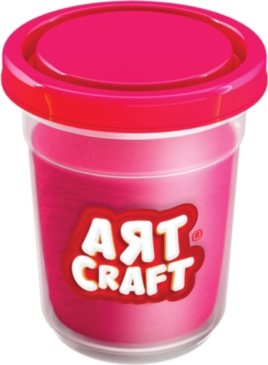 Quatre pots de pâte à modeler colorée
