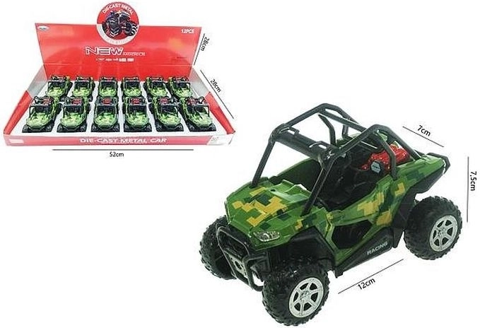 Buggy tout-terrain style militaire 12 cm avec lumière et son
