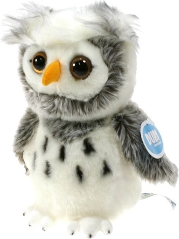 Hibou des neiges en peluche 18 cm