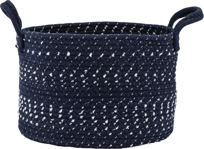 Panier de rangement tressé 28 × 28 × 20 cm, bleu marine (grenat)