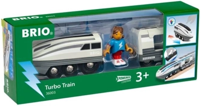 Train turbo BRIO – locomotive ultra-rapide avec wagon