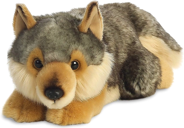 Aurora MiYoni loup couché en peluche 28 cm - 1 pièce