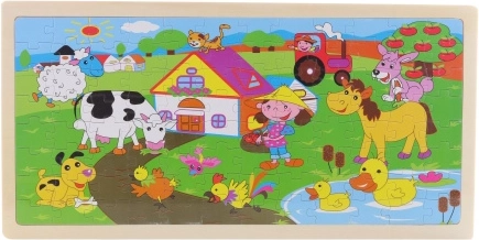 Puzzle en bois ferme 96 pièces