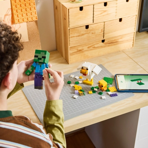 Construction avec l’aide de l’application LEGO Builder