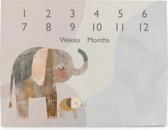 Ceba Baby tapis jalon photo basic Elephant Family 92 × 72 cm