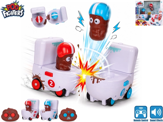 Combat RC de toilettes Poo Fighters avec son