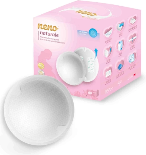 Coussinets d’allaitement ultrafins Neno Naturale avec fibres de bambou - 60 pièces