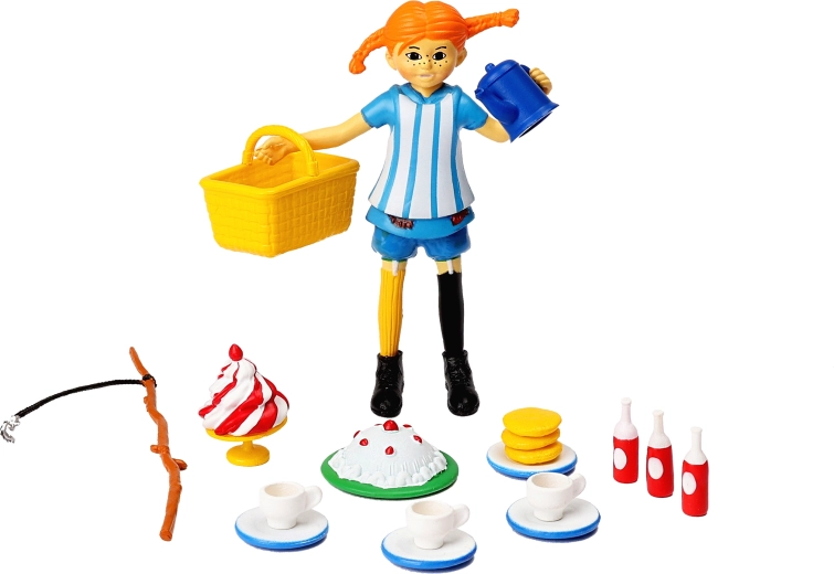 Figurine Pippi Långstrump avec accessoires – tea party