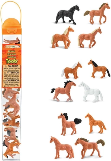 Safari Ltd. TOOBS tube avec figurines de chevaux (12 pcs)