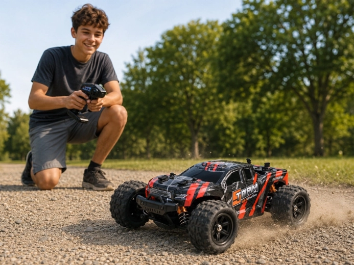 4WD, amortisseurs et pneus tout-terrain pour la stabilité
