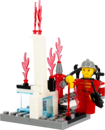 Expérience de jeu avec minifigurine de pompier