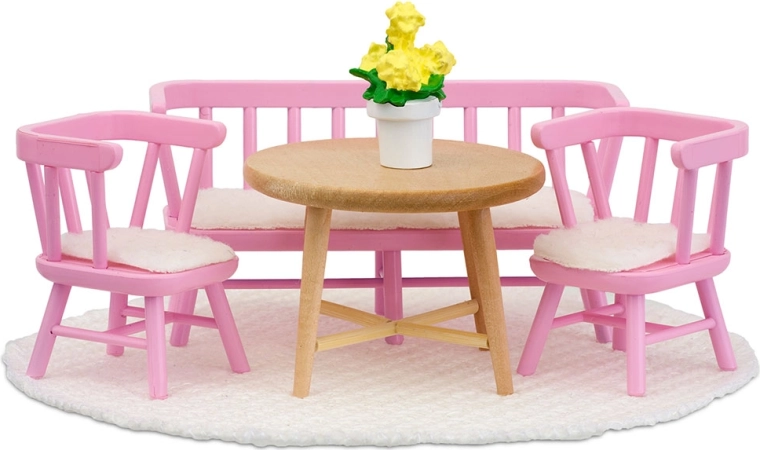 Ensemble de salle à manger et coin cuisine Lundby – mobilier pour maison de poupées
