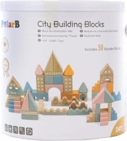Jeu de construction en bois ville 50 pcs PolarB