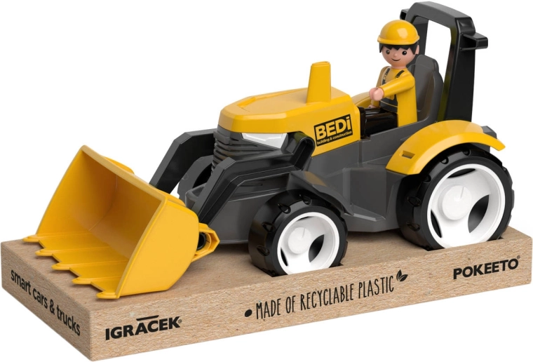 Efko Igráček MultiGO tracteur jaune avec lame et figurine