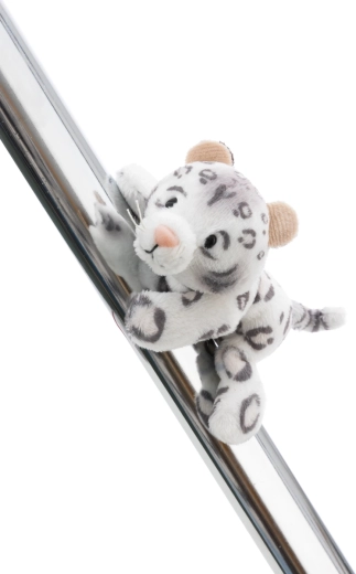 Chat en peluche magnétique léopard des neiges NICI GREEN Eleni Snowbell 12 cm