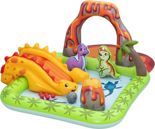 Monde aquatique de dinosaures avec toboggan
