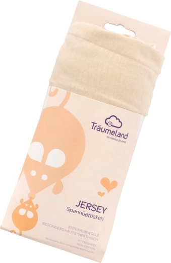Träumeland drap-housse jersey pour parc 100 × 100 cm beige