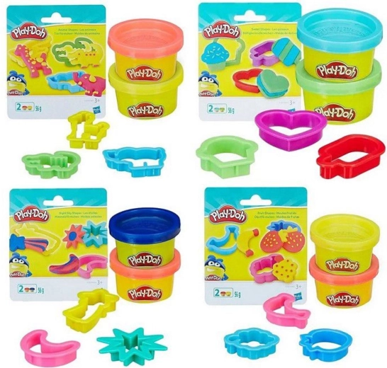Set de pâte à modeler 2×56 g avec accessoires, assortiment de types