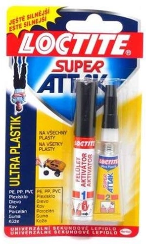 Colle instantanée pour plastiques avec activateur Ultra Plastic 2 g + 4 ml