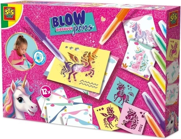 SES Licorne – set de feutres souffleurs airbrush