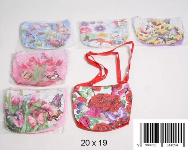 Sac cadeau en papier avec fleurs et papillons