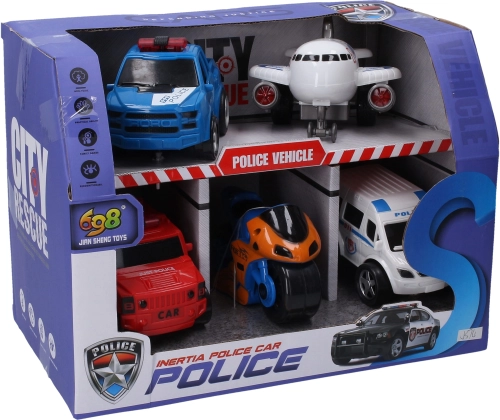 Véhicules de police – set de 5 pcs (10 cm)