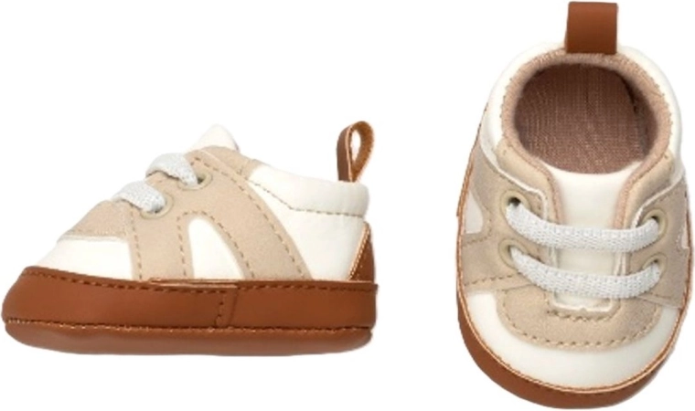 Baskets Guca pour poupée beige-brun