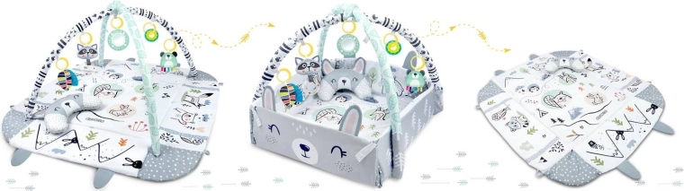 3-en-1 : tapis ouvert, nid et coin de jeu