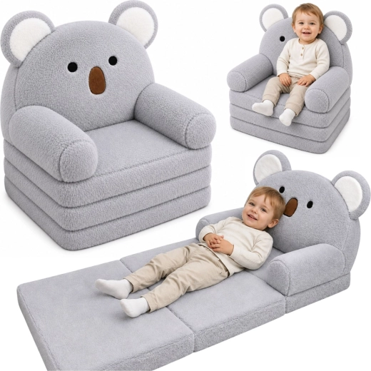 Fauteuil enfant convertible 2-en-1 Koala, gris