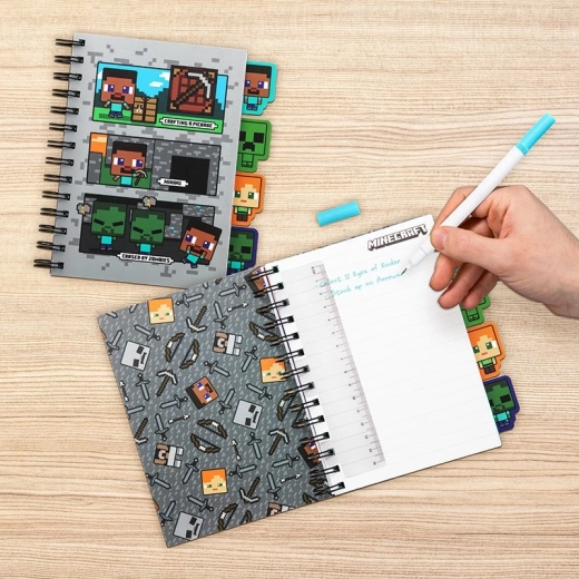 Bloc-notes Minecraft avec intercalaires