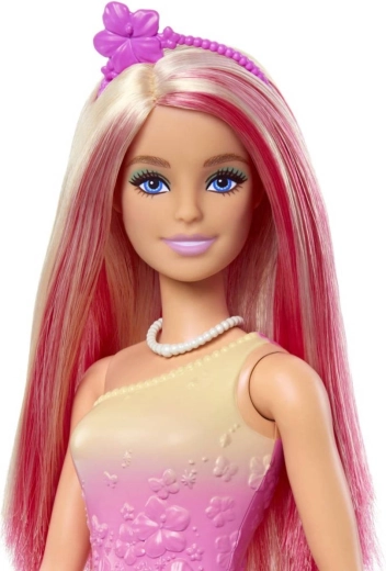Longs cheveux avec mèches pour coiffer et styliser