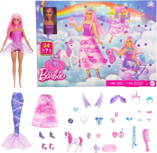 calendrier de l’avent barbie monde féerique 2025