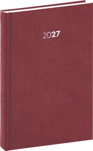 Agenda quotidien Notique Balakon 2027 bordeaux 15 × 21 cm
