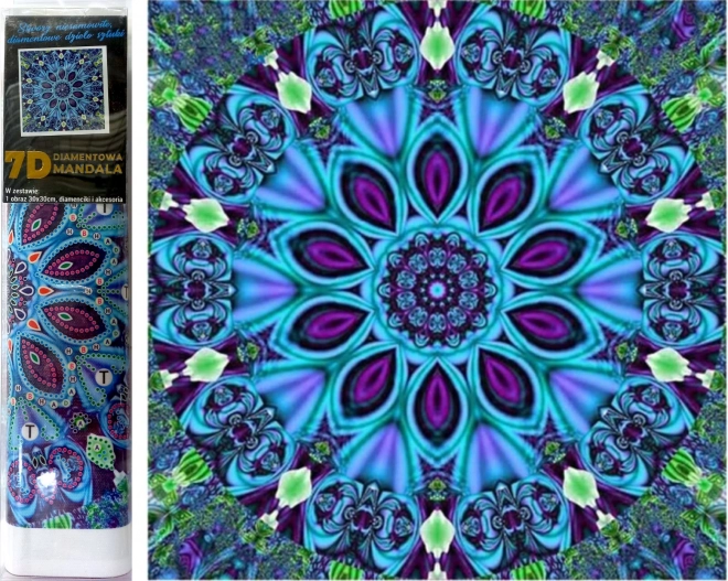 Peinture diamant 7D Mandala magique 30 × 30 cm