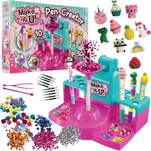 Kit créatif Make It U pour fabriquer des stylos pailletés