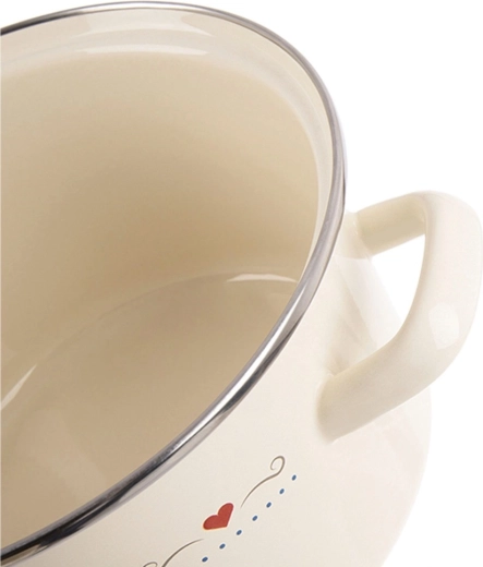 Émail résistant et rebord en inox